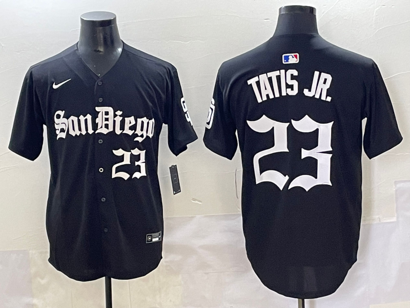 Men's San Diego Padres Fernando Tatis Jr. #23 Black Jersey